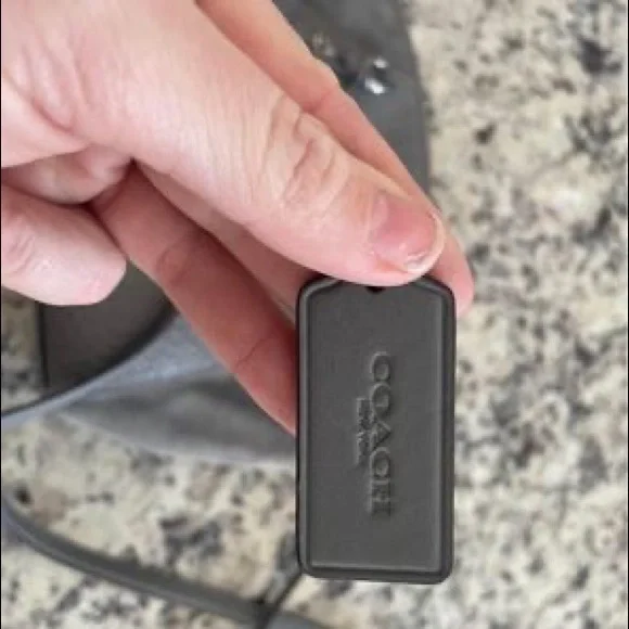 Coach Pewter Polished Pebble Leather Elise Satchel (79316) - Picture 6 of 6